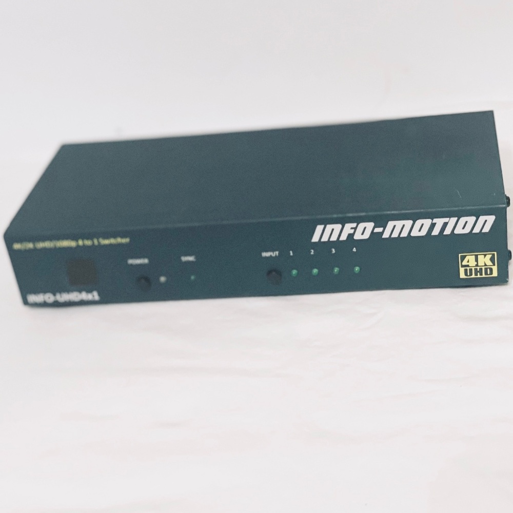 INFO-MOTION INFO-UHD4X1 4K/2K ULTRA HD 1080P 4 TO 1 SWITCHER RARE